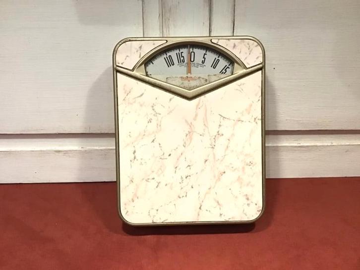 Vintage personen weegschaal Borg USA, Verzamelen, Retro, Huis en Inrichting, Ophalen of Verzenden