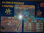 3x 1000 jan van haasteren, Hobby en Vrije tijd, Denksport en Puzzels, Ophalen, 500 t/m 1500 stukjes, Zo goed als nieuw