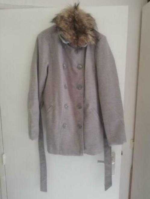 nieuwe grijze winterjas met bontkraag jas L, Kleding | Dames, Jassen | Winter, Nieuw, Grijs, Ophalen of Verzenden