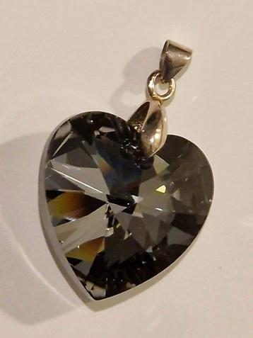 Swarovski hanger hart 28mm met 925 sterling zilver beschikbaar voor biedingen