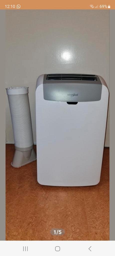 Whirlpool airconditioner eco silent, Witgoed en Apparatuur, Airco's, Gebruikt, Mobiele airco, Afstandsbediening, Ophalen
