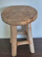 Houten krukje teakhouten, Ophalen of Verzenden, Hout