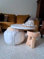 witte salontafel bijzettafel, Huis en Inrichting, Tafels | Salontafels, Ophalen, Gebruikt, 50 tot 100 cm, Rond