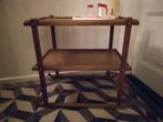 Vintage retro houten serveerwagen theewagen trolley, Huis en Inrichting, Tafels | Bijzettafels, Minder dan 55 cm, Ophalen of Verzenden