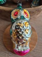 Oude antieke kerstbal uil, Diversen, Kerst, Ophalen of Verzenden, Gebruikt