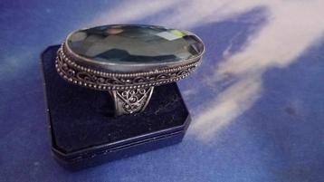 Blue Topaz Ring #925 Sterling Silver beschikbaar voor biedingen