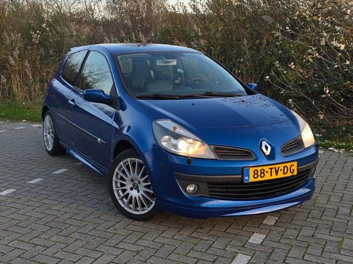 Renault Clio III 2.0 liter 16V Initiale Blauw (137pk), Auto's, Renault, Particulier, Clio, ABS, Achteruitrijcamera, Adaptieve lichten