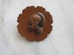Oude vintage broche, jaren vijftig, zwarte Afrikaanse vrouw, Overige materialen, 4 tot 7 cm, Gebruikt, Bruin