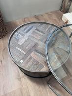 Set salontafels vsn Riviera Maison prachtig 90-75-60, Ophalen, 50 tot 100 cm, Rond, Zo goed als nieuw