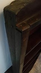 Zware antiek houten steenmal baksteenmal metaal beslagen, Antiek en Kunst, Curiosa en Brocante, Ophalen