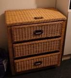 GRATIS! Rieten Ladenkast met 3 Lades, vintage, bohemian,, Huis en Inrichting, Ophalen, Overige materialen, Gebruikt, 50 tot 100 cm