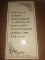 Wandtegel Toon Hermans - 'k heb een vriend, Ophalen of Verzenden, Zo goed als nieuw