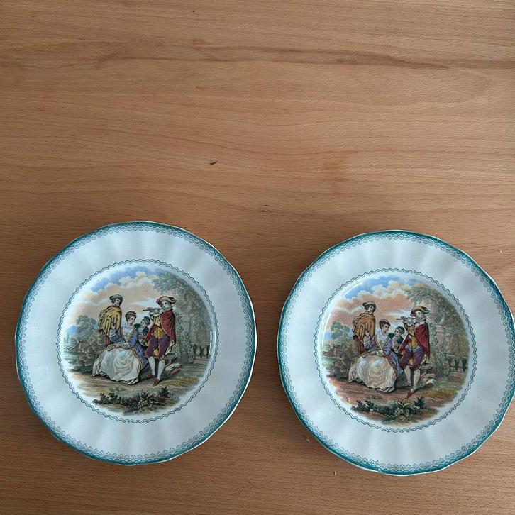 2 Antieke borden P. Regout Odeon 18cm, Antiek en Kunst, Antiek | Keramiek en Aardewerk, Ophalen of Verzenden