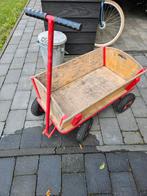 Houten bolderkar met luchtbanden, Ophalen, Gebruikt