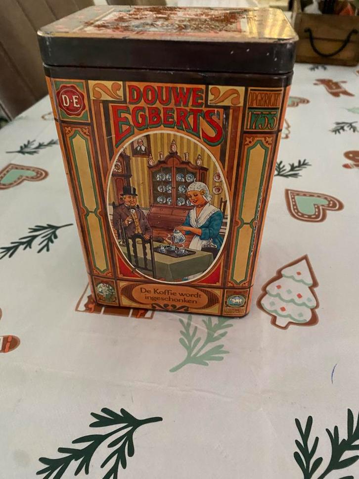 Douwe Egberts Vintage Koffieblik, Verzamelen, Blikken, Gebruikt, Koffie, Douwe Egberts, Ophalen