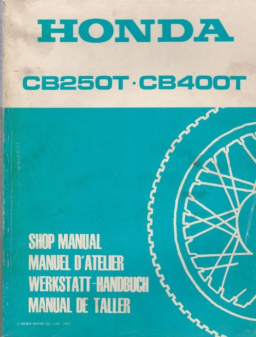 Honda CB250 T CB400 T shop manual (7096z), Motoren, Handleidingen en Instructieboekjes, Honda, Ophalen of Verzenden
