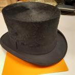 Zwarte Hoge Hoed Vilt Maat 58 - Dickens Stijl, Antiek en Kunst, Antiek | Kleding en Accessoires, Ophalen of Verzenden