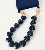 Telefoonkoord met blauwe hartjes, Ophalen of Verzenden, Nieuw, Telefoonhanger of Accessoire, Overige merken