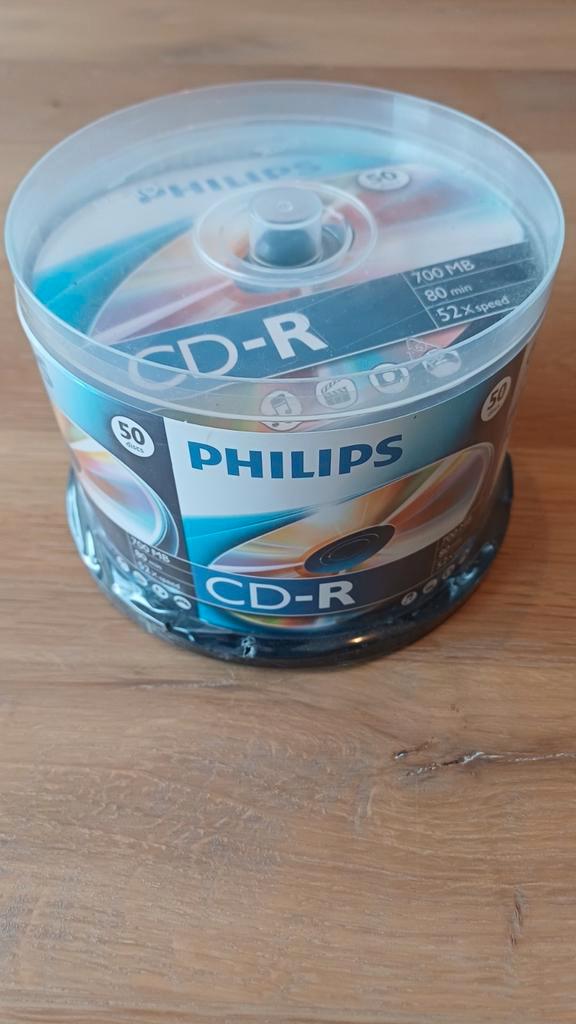 Philips CD-R CR7D5NB50/00 spindel met lege CD'S nieuw!, Computers en Software, Beschrijfbare discs, Nieuw, Cd, Op spindel, Ophalen of Verzenden