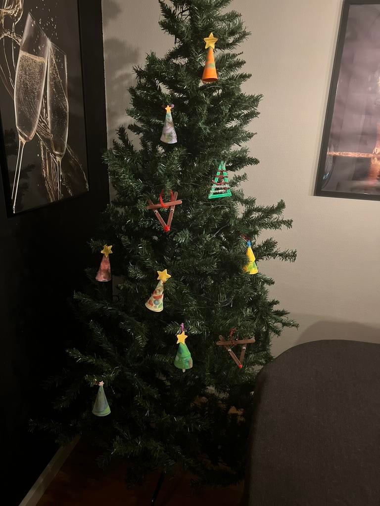 Gratis Kerstboom met verlichting 180cm, Ophalen, Gebruikt
