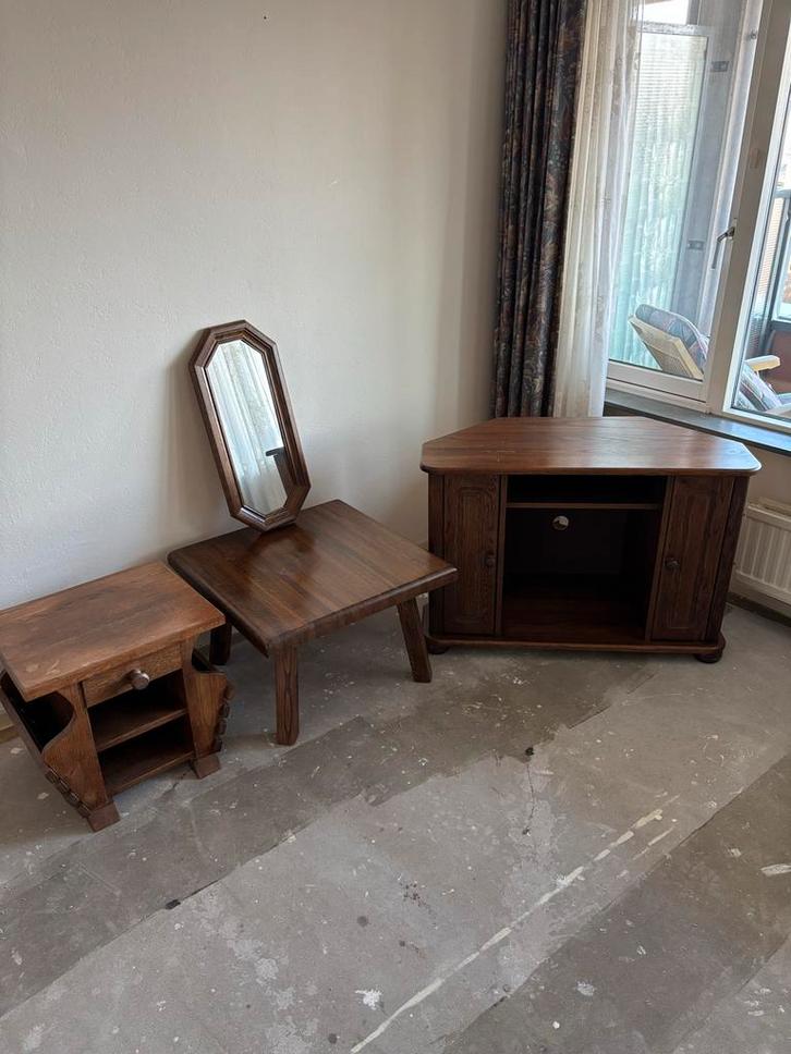 Houten vintage meubels ( ook per stuk te kopen), Huis en Inrichting, Kasten | Dressoirs, Gebruikt, 50 tot 100 cm, 25 tot 50 cm