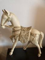 Vintage Houten Paard met Tuig - Decoratief, Ophalen of Verzenden