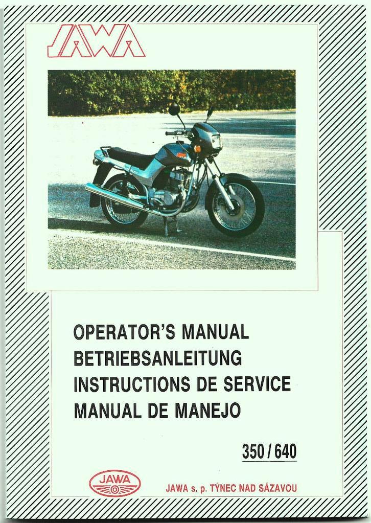 Jawa 350 /640 manual handleiding (1658z), Motoren, Handleidingen en Instructieboekjes, Overige merken, Ophalen of Verzenden