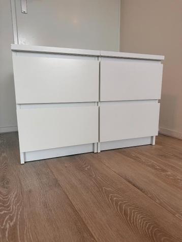 IKEA malm nachtkasten wit 2 stuks - afbeelding 1