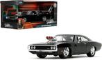 Dodge Charger RT 1970 Dom's "Fast & Furious" Zwart 1:24 Jada, Ophalen of Verzenden, Nieuw, Auto, Jada