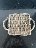 Vierkant Rotan Dienblad, Huis en Inrichting, Woonaccessoires | Dienbladen, Ophalen of Verzenden, Vierkant, Overige materialen