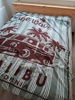 Tweepersoonsbed met Auping spiraalbodems en matras, Ophalen, Gebruikt, Bruin, Tweepersoons