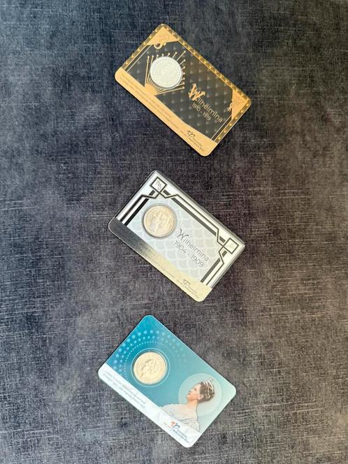 Laatste kans!! Unieke Coincard set 1/2 gulden Wilhelmina., Postzegels en Munten, Munten | Nederland, Setje, ½ gulden, Koningin Wilhelmina