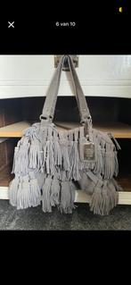 Grijze Tas met Franjes, Ophalen of Verzenden, Gebruikt, Grijs, Handtas