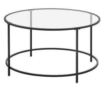 VASAGLE ronde salontafel met zwart metalen frame