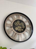 Mooie Wandklok met Tandwielen, Huis en Inrichting, Woonaccessoires | Klokken, Ophalen, Zo goed als nieuw, Analoog, Wandklok