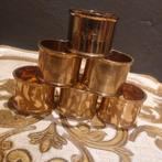 set van 6 brocante servetringen, afmetingen 4 x 4,5 cm, Antiek en Kunst, Antiek | Bestek, Ophalen of Verzenden