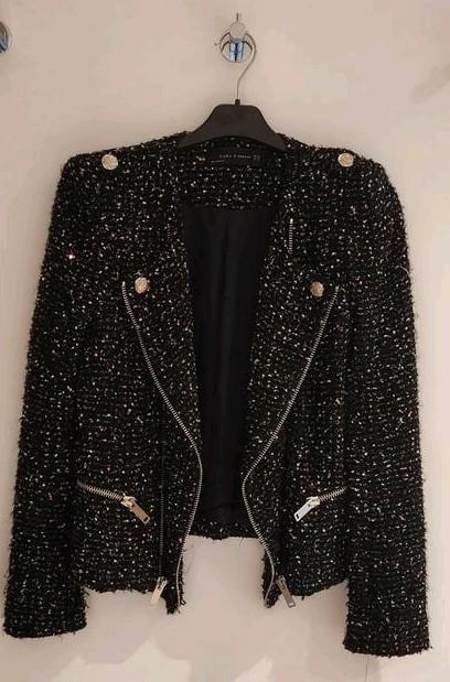 ZARA Colbert Dames Maat 36 - Biker Model, Kleding | Dames, Jasjes, Kostuums en Pakken, Gedragen, Jasje, Maat 36 (S), Zwart, Ophalen of Verzenden