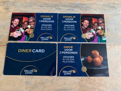 Holland Casino vouchers + Dinner Card twv €70, Tickets en Kaartjes, Kortingen en Cadeaubonnen, Eén persoon, Overige typen, Overige soorten