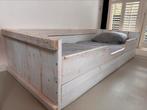 Steigerhout bed whitewash 90x200, Kinderen en Baby's, Kinderkamer | Bedden, Ophalen, 85 tot 100 cm, Gebruikt, Lattenbodem
