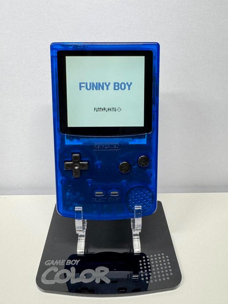 FPGBC – FunnyPlaying Game Boy Color - Blauw, Spelcomputers en Games, Spelcomputers | Nintendo Game Boy, Ophalen of Verzenden