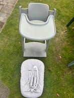 Stokke tripp trapp grijs met babyset tray en newborn, Ophalen, Zo goed als nieuw, Meegroeistoel