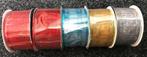 Keus uit Rol Lint rood blauw goud zilver, Ophalen, Zo goed als nieuw