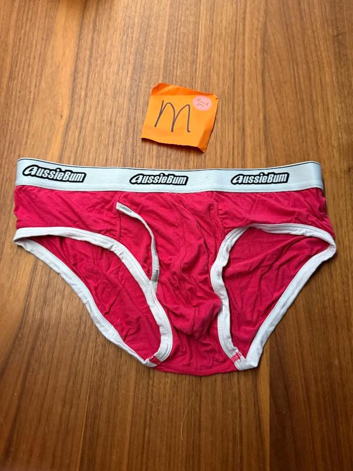aussiebum brief, slip, maat M roze, used, Kleding | Heren, Ondergoed, Slip, Roze, Ophalen of Verzenden