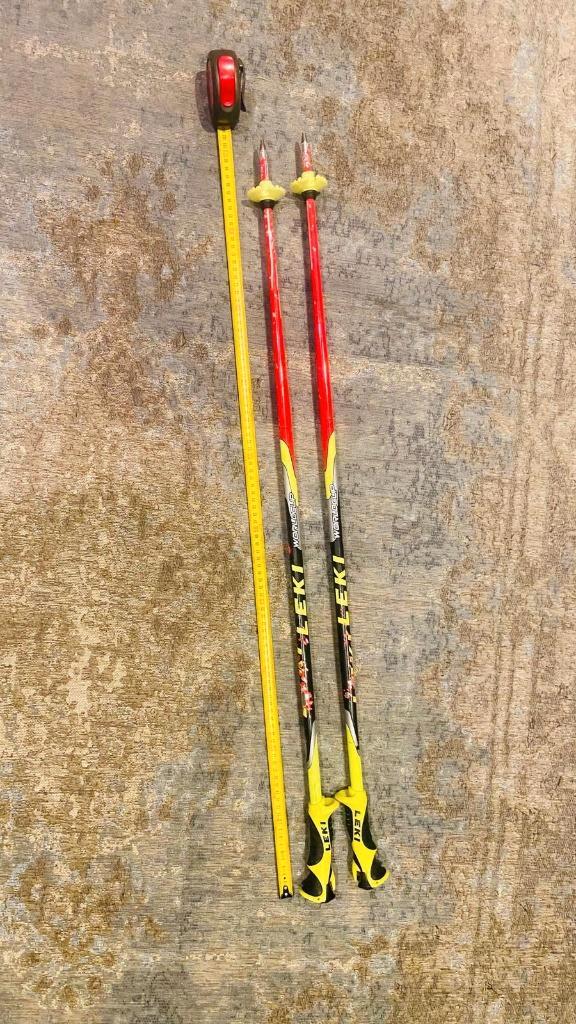 Leki skistokken 100 cmd met klik trigger systeem, Sport en Fitness, Skiën en Langlaufen, Gebruikt, Stokken, Skiën, Overige merken