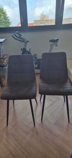 Twee antraciet/grijs stoelen, Huis en Inrichting, Stoelen, Ophalen of Verzenden