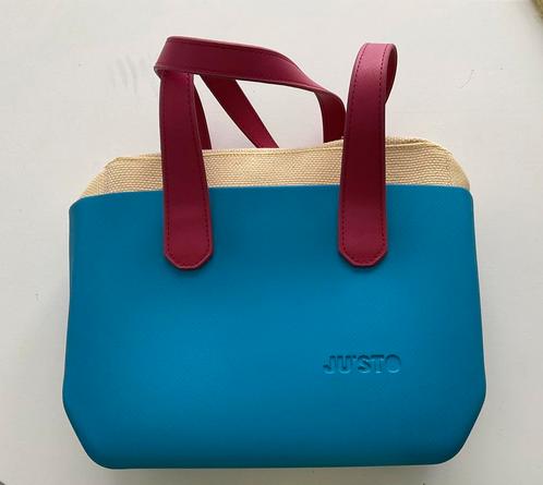 Justo ruime tas in aqua, geel en roze, j wide, Sieraden, Tassen en Uiterlijk, Tassen | Damestassen, Zo goed als nieuw, Handtas