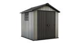 Keter Oakland 757 tuinhuis schuur kunststof izgst, Tuin en Terras, Kunststof, 1 raam, Ophalen, Minder dan 250 cm