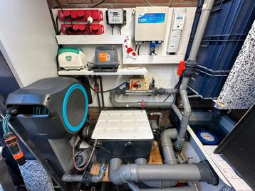Complete filterlijn koi aquaforte trommelfilter trickle beschikbaar voor biedingen
