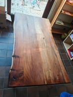 Mooie eettafel met stalen poten - 90x160cm, Huis en Inrichting, Tafels | Eettafels, Ophalen, Rechthoekig, 150 tot 200 cm, 50 tot 100 cm