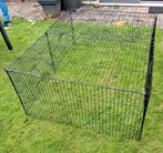 Zwart metalen ren met dak, Dieren en Toebehoren, 110 cm of meer, Zo goed als nieuw, Cavia, Ren